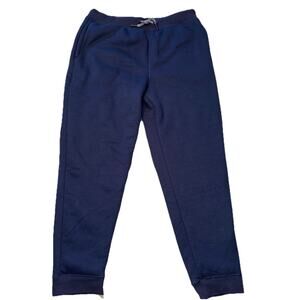 Lands' End Sherpa Fleece Lined Pants Boys Size Lg 10-12 Husky in Navy Blue NWOT
